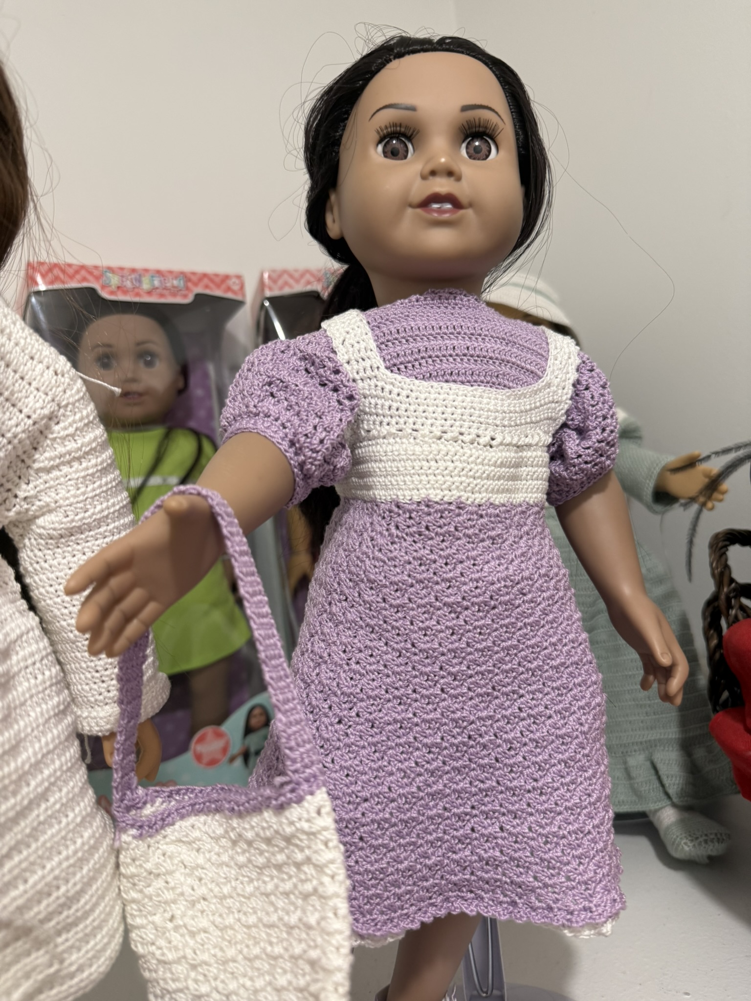 Lavender Dreams crochet doll outfit pattern PDF
